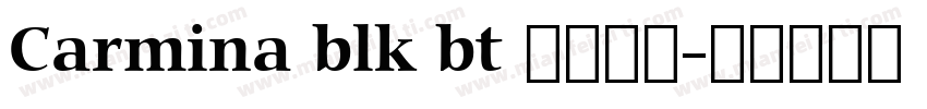 Carmina blk bt 常规斜体字体转换